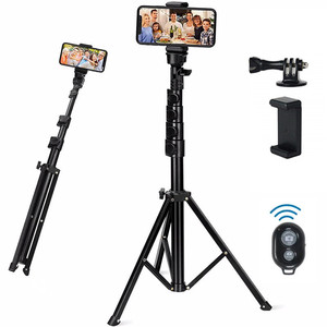 <span class=keywords><strong>Trépied</strong></span> portable en alliage d'aluminium pour appareil photo <span class=keywords><strong>avec</strong></span> support rotatif sans fil à 360° et anneau lumineux LED pour <span class=keywords><strong>iPhone</strong></span> - Product Image 4
