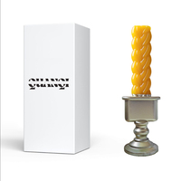 Ensemble de bougies Havdalah colorées tissées, bougies votives artisanales en cire d'abeille pour Shabbat, fournitures traditionnelles juives pour la cérémonie Havdalah