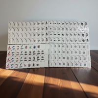 Tuiles de mahjong en acrylique personnalisées, tuiles de mahjong de voyage, tuiles de mahjong noires, ensemble de mahjong de voyage, nouvelles tuiles de mahjong