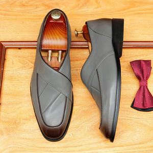 Nuevos Zapatos de Cuero para Hombre, Estilo Británico, Casuales de Negocios, Formales, para Boda, con Suela Gruesa y Brillante, de Gamuza - Product Image 6