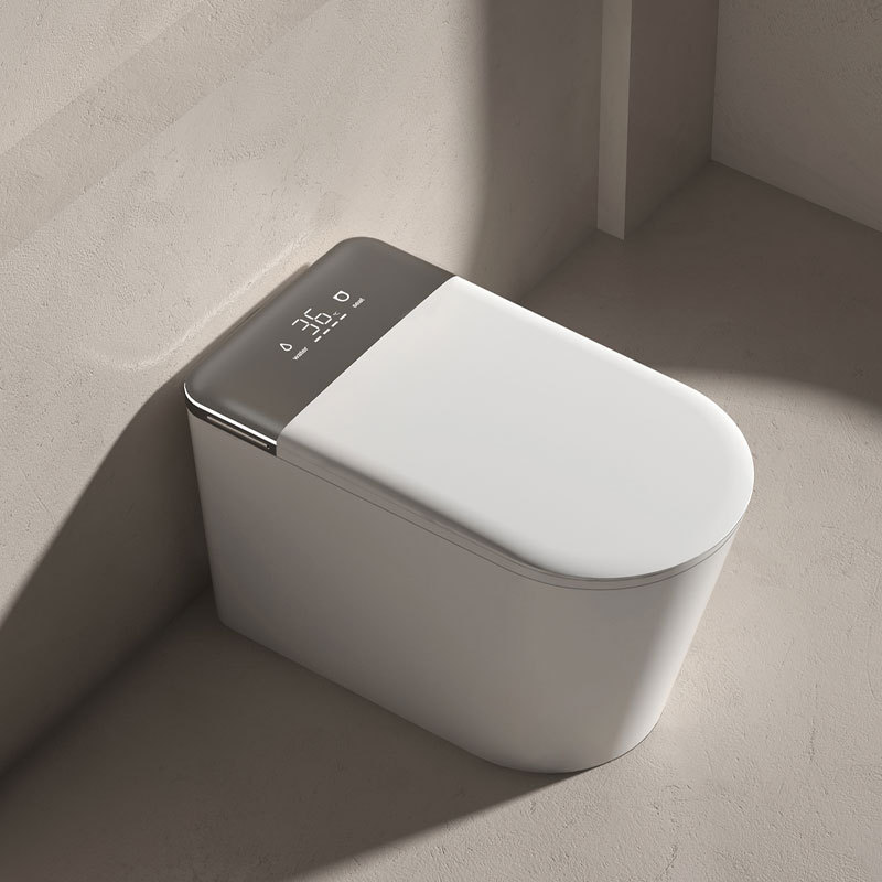 Bathroom White Smart Toilet Seat Floor