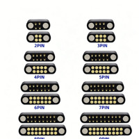 Connecteur magnétique Pogo Pin plaqué or sur mesure, 2 à 9 broches, mâle/femelle, pour charge et alimentation