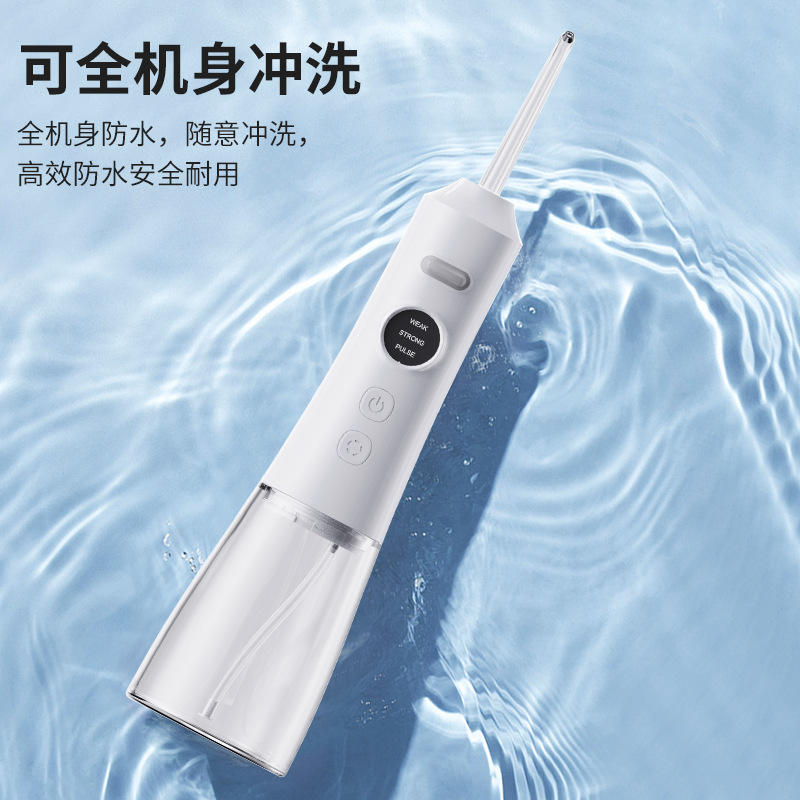 6696 เครื่องฉีดน้ำทำความสะอาดฟัน, สีขาว (หัวเปลี่ยน 4 ชิ้น)