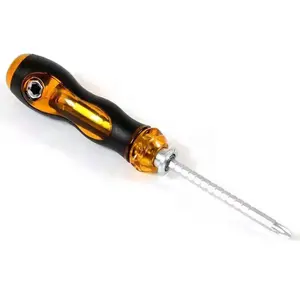 High quality transparent handle CRV reversible blade system two way screwdrivers set