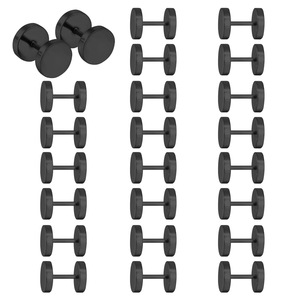 Pendientes unisex de aleación de zinc con diseño geométrico de 16 mm para regalo, joyería de moda para piercing. - Product Image 1