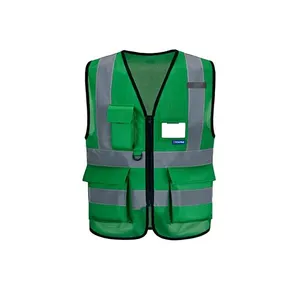 New Design Customized Logo Construction Safety Vest Reflective Clothing Reflector Safety Hi vis Vest With Pocket