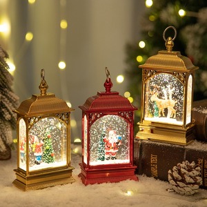 Linterna Navideña Iluminada con Papá Noel, Muñeco de Nieve y Alce, Luz de Noche LED, Adornos de Linterna para Árbol de Navidad, Regalos para Festivales - Product Image 2