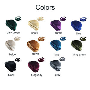 Turban musulman de haute qualité avec impression de logo personnalisé tresse souple élastique élevée casquettes d'église bonnet Pleuche respirant pour hommes <span class=keywords><strong>bandeau</strong></span> - Product Image 2