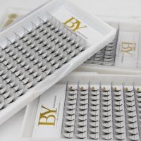 Extensions de cils pré-faits en éventail BY Pointy Base 0.05 0.07mm C D Curl, cils pré-faits professionnels, éventails de cils pré-faits