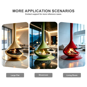 Factory Design Custom <strong>Black</strong> High-Temperature Resistant <strong>Paint</strong> Carbon Steel Wood-burning <strong>Fireplace</strong> - Product Image 4