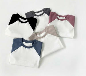 T-shirt en coton à manches raglan tricotées unies, personnalisable par le fabricant, en gros, pour hommes, de haute qualité, vierge, à manches longues - Product Image 2