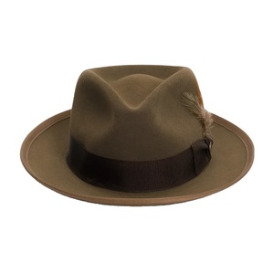 Prêt à expédier hommes femmes unisexe 100% laine <span class=keywords><strong>feutre</strong></span> larme haut large bord fedora chapeau <span class=keywords><strong>feutre</strong></span> trilby gentleman <span class=keywords><strong>borsalino</strong></span> chapeaux - Product Image 2