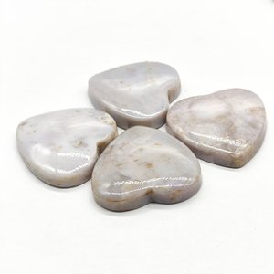 Lavender <b>Aventurine</b> 28x19mm Heart Cut Cabochon Loose Stone For Jewelry Making - Product Image 4