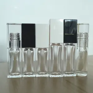 New arrival 6ml 8ml custom logo empty lipgloss containers lip gloss tubes with big brush big wand