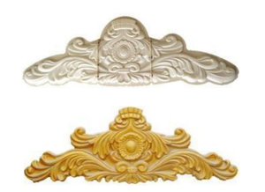 Frontón de puerta de estilo moderno de 4 'de ancho de alta calidad, frontón de madera de diseño europeo, edición limitada - Product Image 4