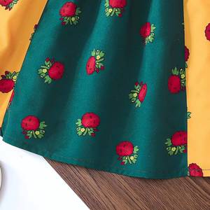 MS Elegant Girls New Gold <b>Lace</b> <b>Collar</b> Floral Pattern Princess Dress Summer Ethnic Style Dresses - Product Image 4
