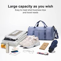 Sac fourre-tout en nylon imperméable de conception de femmes de gymnase de mode Bagages Duffle Sac de voyage avec le compartiment de chaussure