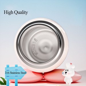 Frasco de acero inoxidable de 550ML, diseño encantador, chico de dibujos animados, regreso a la escuela, fácil de llevar con correa larga ajustada, cinturón, termo ligero - Product Image 6