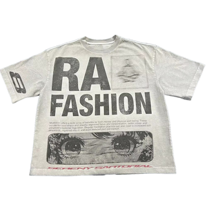 Oversized T-shirt <b>Acid</b> Wash Streetwear Cotton Heavyweight <b>Drop</b> Shoulder Graphic Print Custom Men Vintage Retro Tee OEM - Product Image 1