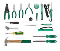SATA 03780 - Ensemble d'outils de réparation électrique de base - 25 pièces - Ensemble d'outils de soudage manuel avec fer à souder