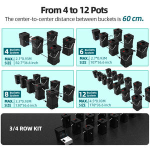 Groothandelsprijs Recirculerend Aeroponics Hydrocultuursysteem 1 4 6 8 12 Site Aeroponische Emmer Mistsysteem Fabriek - Product Image 6