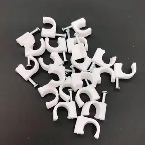 High quality R type clip 100pcs/pack cable clamp nylon