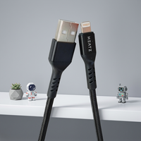 Heatz ZC52 USB vers L Câble PD USB Type pour iPhone Samsung Xiaomi Téléphones Compatible avec Mobile Power NYLON'FIT Charge rapide