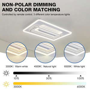 Lámpara <span class=keywords><strong>de</strong></span> Ventilador LED Interior Moderna sin Aspas para Sala <span class=keywords><strong>de</strong></span> Estar, Dormitorio u Oficina <span class=keywords><strong>con</strong></span> Control Remoto - Product Image 3