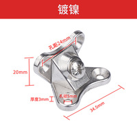 Support d'angle papillon 90 degrés pour meuble, nickel, moderne, haute qualité, pour cuisine et salon