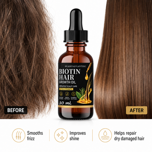 Aceite para el Crecimiento del Cabello con Biotina para Mujeres y Hombres, Aceite Nutritivo para el Cuero Cabelludo, Aceite Herbolario para el Cuidado Diario del Cabello, 30 ml, Cabello con Mayor Volumen - Product Image 6