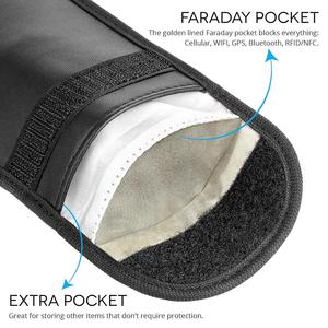 La bolsa para llaves <span class=keywords><strong>de</strong></span> coche con bloqueo <span class=keywords><strong>de</strong></span> señal RFID <span class=keywords><strong>de</strong></span> fibra <span class=keywords><strong>de</strong></span> carbono protege eficazmente la información clave contra la <span class=keywords><strong>lectura</strong></span> no autorizada - Product Image 3