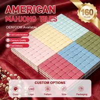 Meilleures ventes : Jeu de Mahjong américain personnalisé de 166 tuiles gravées en mélamine durable