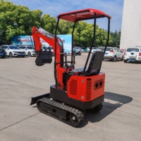 Mini-excavatrice sur chenilles ME12, moteur Koop, capacité de la benne de 0,03 m³, puissance de creusement élevée, plusieurs accessoires, garantie 1 an