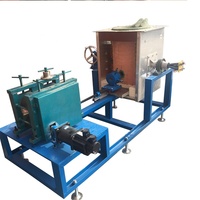 Machine de coulée continue horizontale 380V pour la production de barres, plaques et tuyaux en cuivre, capacité de 80 kg par heure