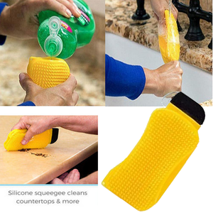 Éponge-brosse de nettoyage de cuisine en silicone pour vaisselle, cuvettes et casseroles, avec distributeur de savon intégré - Product Image 2
