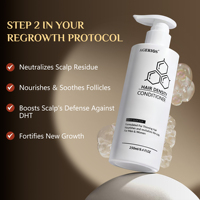 Protocole de repousse des cheveux 2-en-1 : crème, shampoing et après-shampoing, bloqueur de DHT, entièrement naturel, pour des cheveux plus épais, réduit la chute des cheveux, 3-6 mois