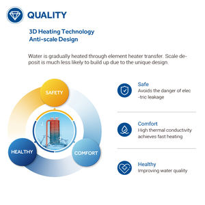 En iyi marka rekabetçi fiyat moda tasarım 6kw 8kw lavabo <span class=keywords><strong>Tankless</strong></span> anında elektrikli vidalı sıcak duş SU ISITICI - Product Image 2