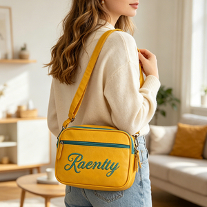 Bolso <span class=keywords><strong>de</strong></span> Hombro Impermeable <span class=keywords><strong>de</strong></span> Cuero PU para Viajes Diarios, Bolso Bandolera con Bolsillo Frontal con Cremallera, Bolsa para Portabebés - Product Image 3