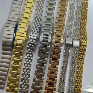 All'ingrosso all'ingrosso pesante solido e traspirante in metallo di lusso Custom cinturino per orologio da uomo e donna fascia per orologi alla rinfusa - Product Image 1
