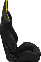 JIABEIR 1039 Sièges de course universels réglables jaune et noir pour simulateur de conduite avec station de jeu et simulateur de glissière