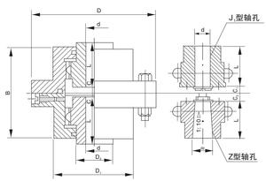 Acoplamiento de engranaje de acoplamiento flexible helicoidal de conexión de eje de engranaje de tambor de alto par - Product Image 2