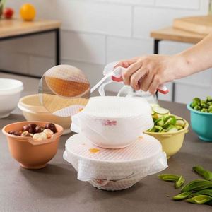 Tapas Elásticas de Silicona Reutilizables, Tapas de Repuesto de Silicona, Tapas de Silicona para Recipientes de Alimentos, Envoltorios Reutilizables para Almacenamiento de Alimentos, Aptas para Microondas - Product Image 2