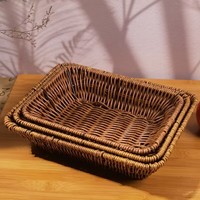 Panier Tressé à la Main pour Fruits, Pains, Restaurants, Stockage de Légumes et Marmites
