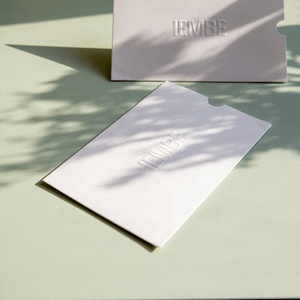 Biểu Tượng Tùy Chỉnh Sang Trọng Matt Trắng Kết Cấu Giấy Dập Nổi Cảm Ơn Bạn Thẻ Với Giấy Phong Bì - Product Image 5