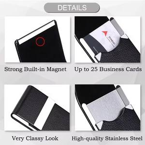 Benutzer definierte schlanke Minimalismus Tasche Visitenkarte halter Magnetische tragbare Visitenkarte Fall Name Visitenkarte Brieftasche - Product Image 2