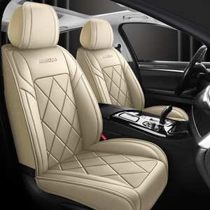 2025 yeni dört mevsim evrensel beş koltuklu araba koltuğu tamamen kapalı dokuz kare deri modeli arabalar için zarif stil kapakları - Product Image 2