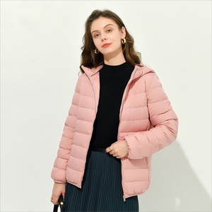 Une <span class=keywords><strong>doudoune</strong></span> légère, chaude et à capuche pour femmes à la mode et simple pour l'automne et l'hiver - Product Image 2