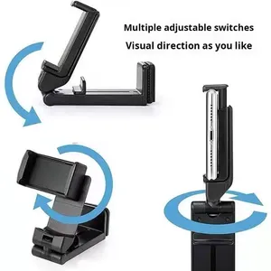 Soporte Universal para Teléfono con Clip, Ajustable, <span class=keywords><strong>Plegable</strong></span>, Giratorio 360 Grados, para Escritorio, Viajes, Transmisiones en Vivo, Diseño de Avión - Product Image 4