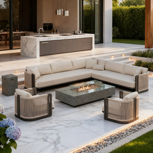 Ensemble de canapés de luxe pour hôtel et jardin, mobilier d'<span class=keywords><strong>extérieur</strong></span> moderne en <span class=keywords><strong>aluminium</strong></span>, canapé de patio, mobilier de jardin en corde pour villa - Product Image 6
