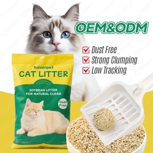 Litière pour chat en tofu agglomérante et biodégradable, vente en gros d'usine CE OEM ODM - Product Image 1